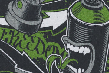 Sweat angeraut "Montreal" mit Spraydosen, heugrün, 0,5 m